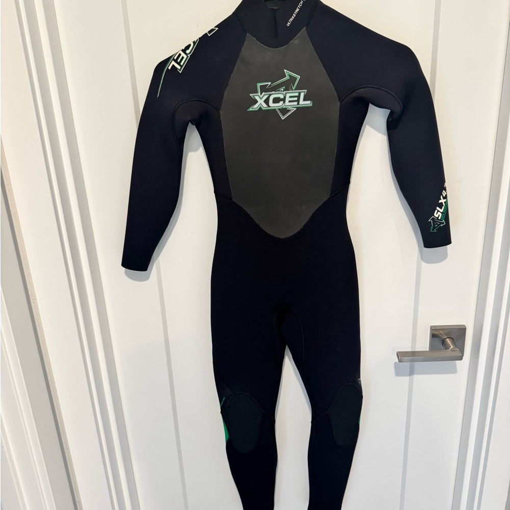 XCEL Black and Green Wetsuit